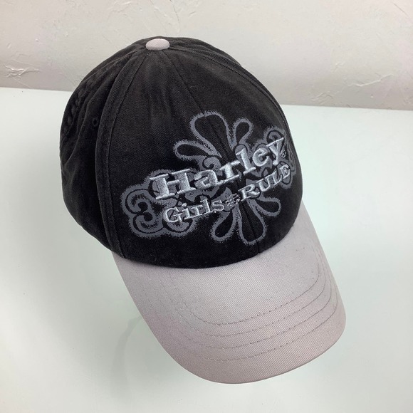 Harley Davidson Harley Girls Rule Hat Baseball cap SZ OSFA EUC - Picture 6 of 10